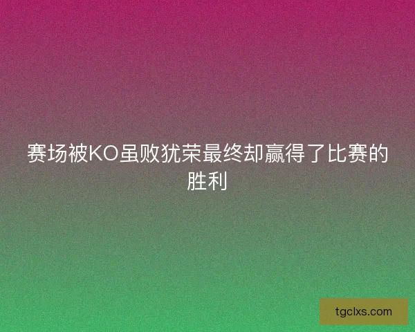 赛场被KO虽败犹荣最终却赢得了比赛的胜利